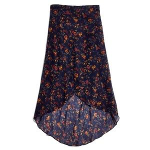 Madewell Faux Wrap Midi Skirt in Climbing Vine